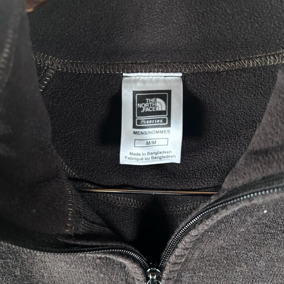 The North Face Mens Brown Wool Blend 1/4 Zip Pullover Sweater Size Medium 751 - Picture 2 of 7
